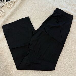 JCrew Hutton Black Wool Trousers 8 TALL